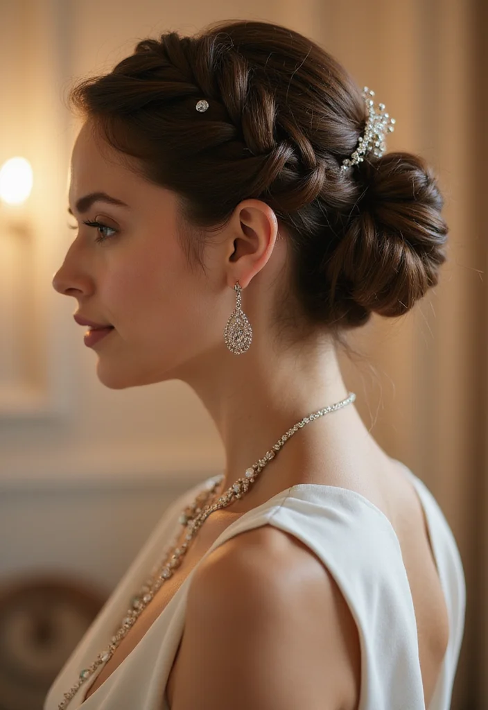 25 Beautiful Curly Crochet Hair Styles to Elevate Your Look - 3. Elegant Braided Updo