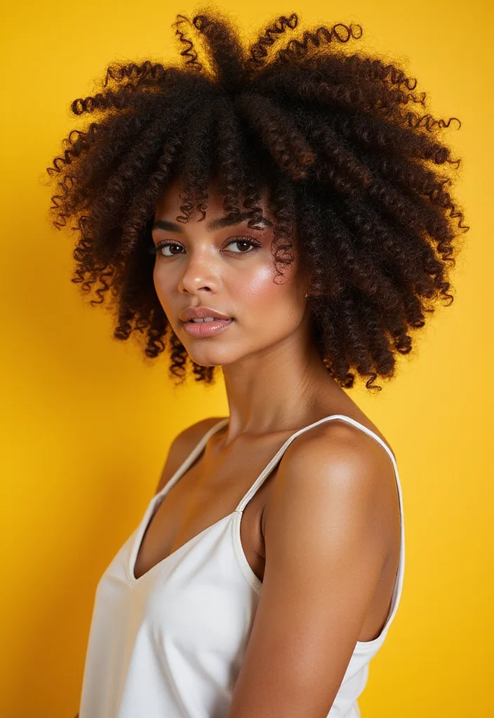 25 Beautiful Curly Crochet Hair Styles to Elevate Your Look - 9. High Puff with Curls