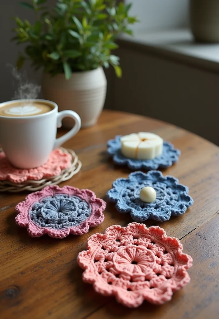 25 Beginner-Friendly Crochet Patterns for Beginners You Can Learn Today - 1. Simple Crochet Coasters