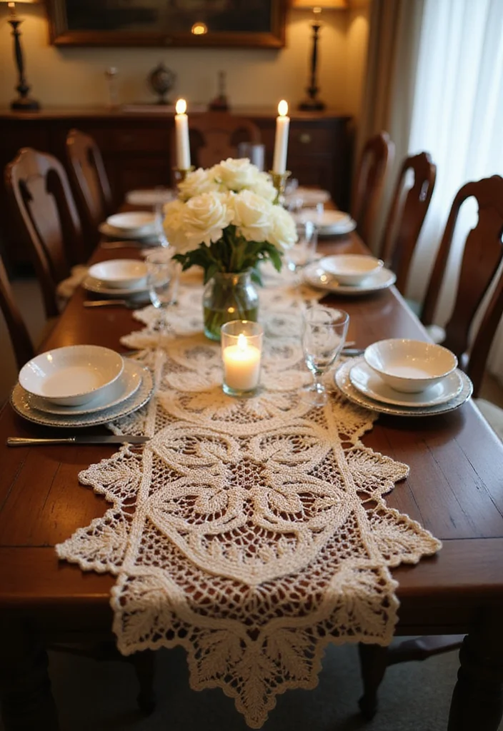 25 Beginner-Friendly Crochet Patterns for Beginners You Can Learn Today - 5. Elegant Crochet Table Runner