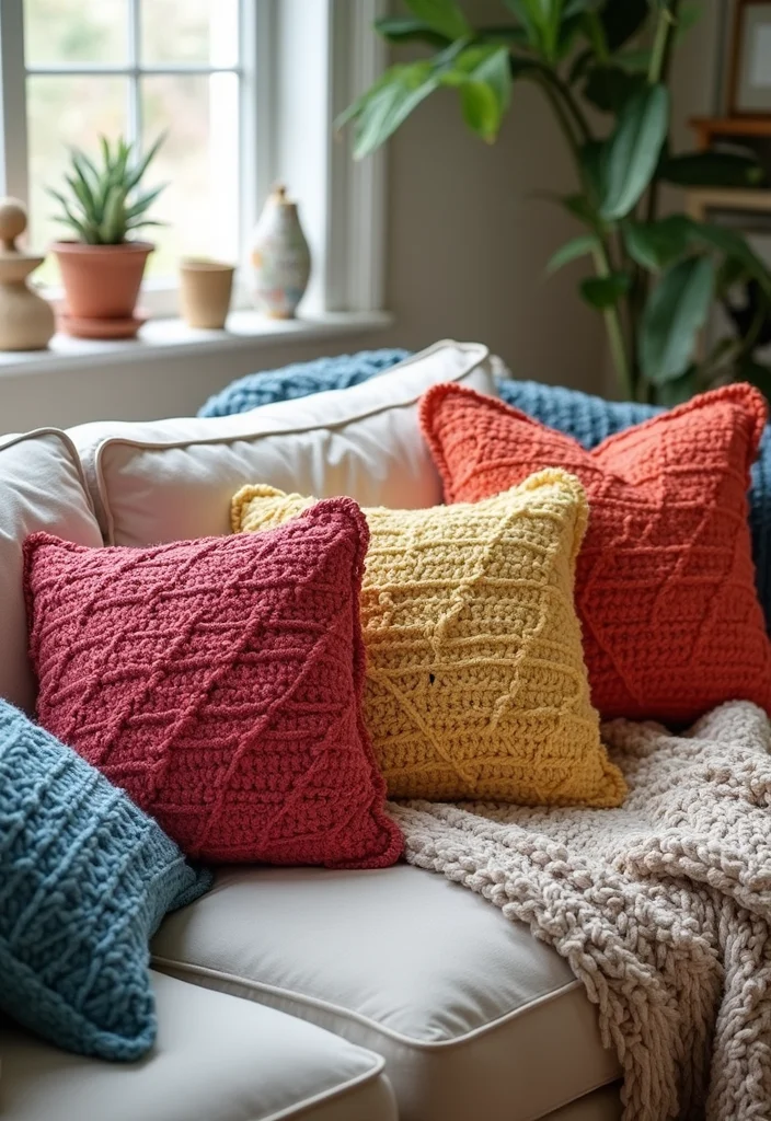 25 Beginner-Friendly Crochet Patterns for Beginners You Can Learn Today - 6. Fun Crochet Pillow Covers