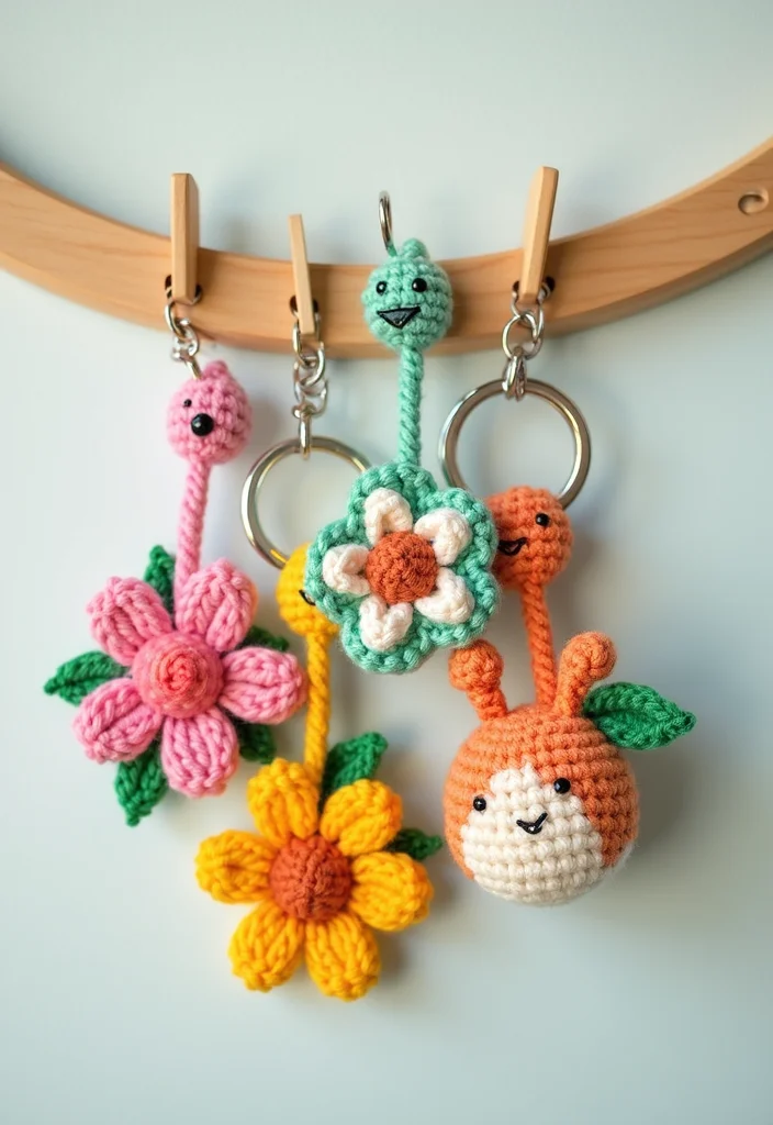 25 Beginner-Friendly Crochet Patterns for Beginners You Can Learn Today - 7. Delightful Crochet Keychains