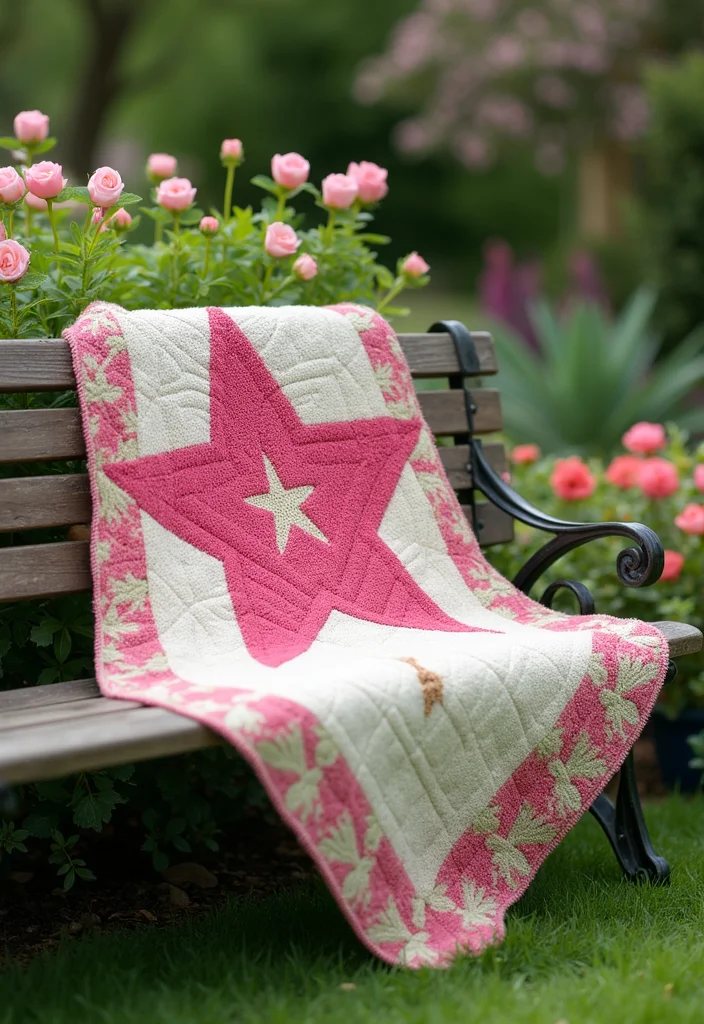 25 Cozy 6 Day Star Blanket Crochet Ideas You Should Try - 22. Floral Star Blanket