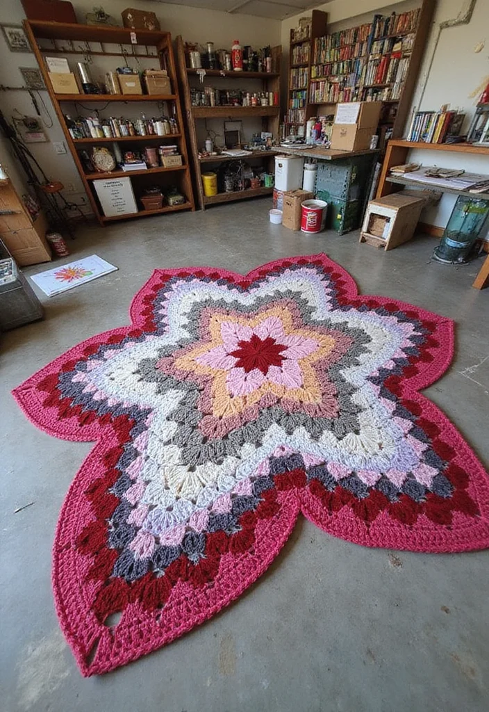 25 Cozy 6 Day Star Blanket Crochet Ideas You Should Try - 25. Mixed Media Star Blanket