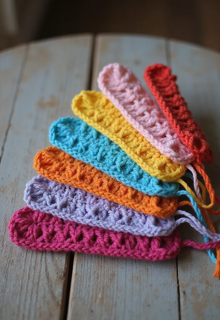 25 Creative Crochet Bookmarks: Free Patterns for Book Lovers - 16. Stacked Bookmarks