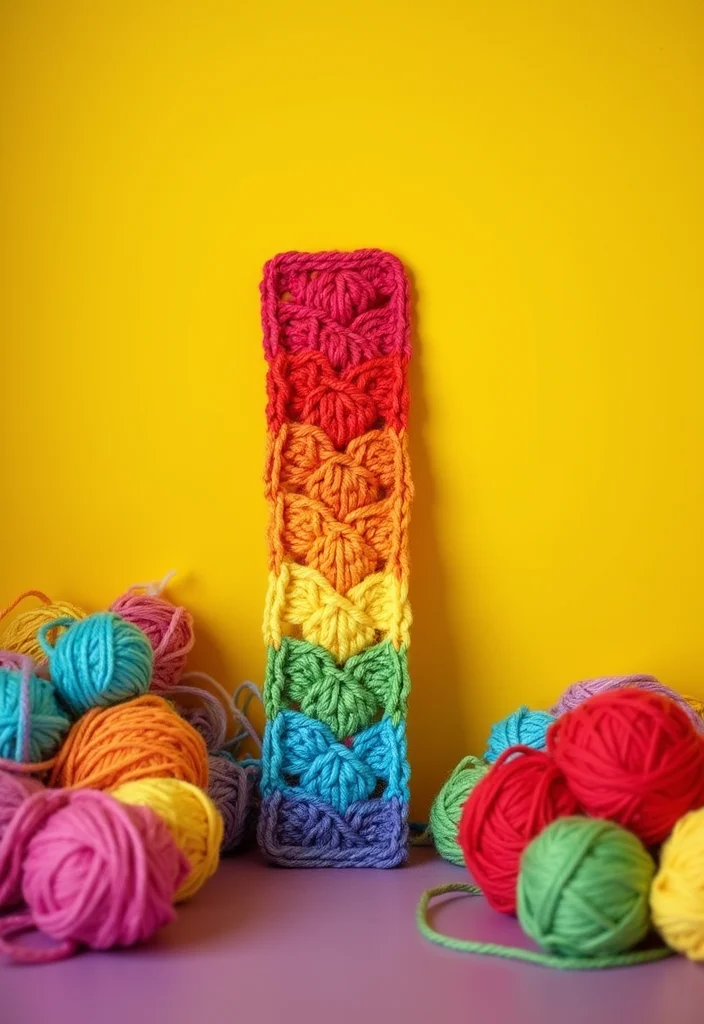 25 Creative Crochet Bookmarks: Free Patterns for Book Lovers - 21. Rainbow Bookmark