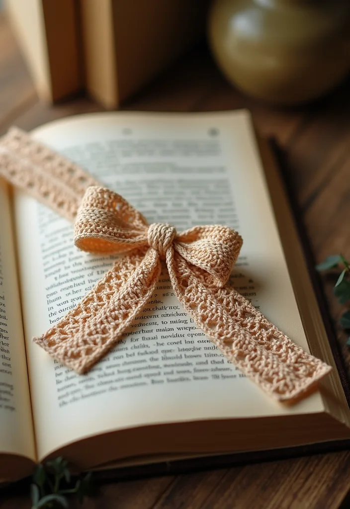 25 Creative Crochet Bookmarks: Free Patterns for Book Lovers - 23. Elegant Ribbon Bookmark