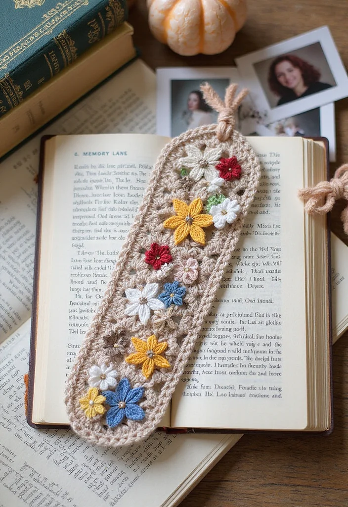 25 Creative Crochet Bookmarks: Free Patterns for Book Lovers - 25. Memory Lane Bookmark