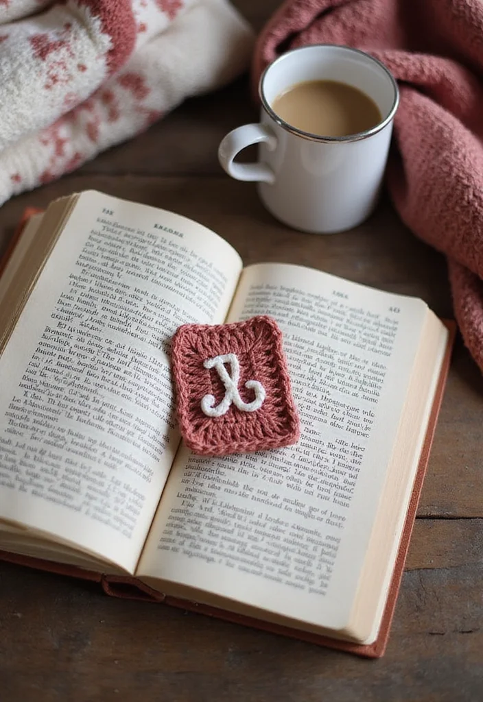 25 Creative Crochet Bookmarks: Free Patterns for Book Lovers - 5. Personalized Initial Bookmark