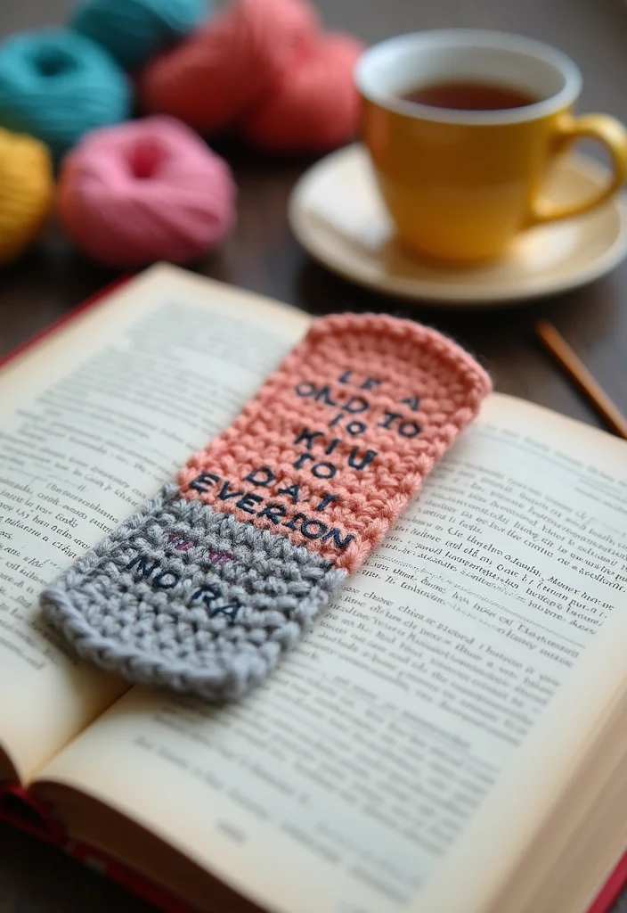 25 Creative Crochet Bookmarks: Free Patterns for Book Lovers - 7. Quote Bookmark