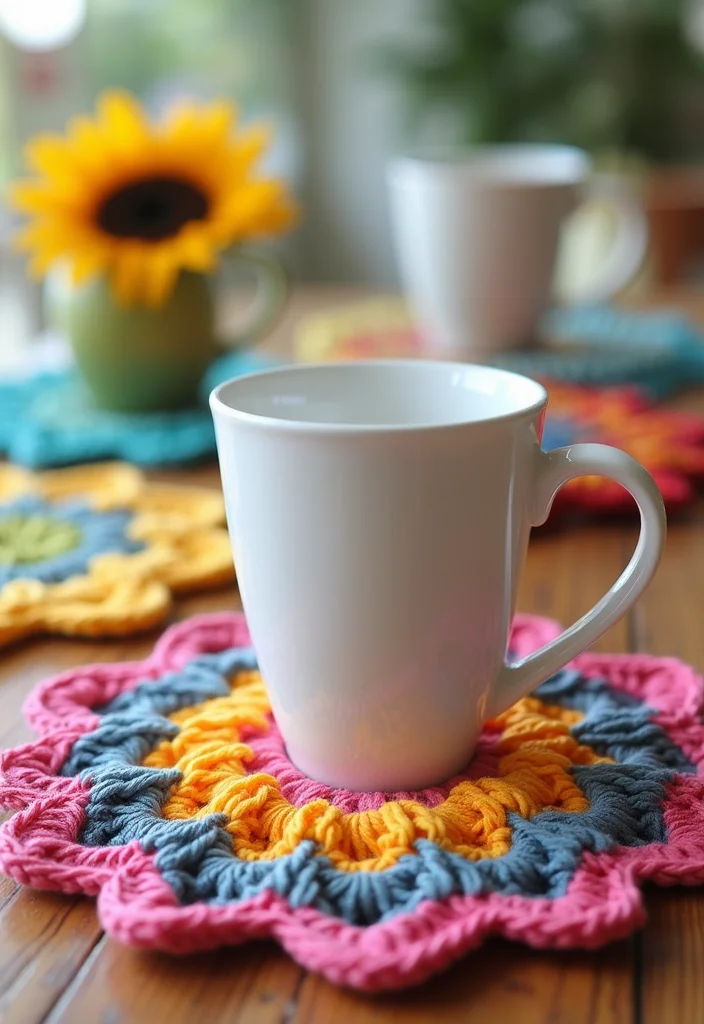 25 Easy Crochet Projects for Beginners You Can Finish Fast - 11. Quick Crochet Mug Rugs