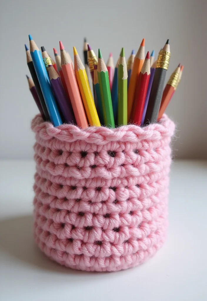 25 Easy Crochet Projects for Beginners You Can Finish Fast - 20. Fun Crochet Pencil Cases