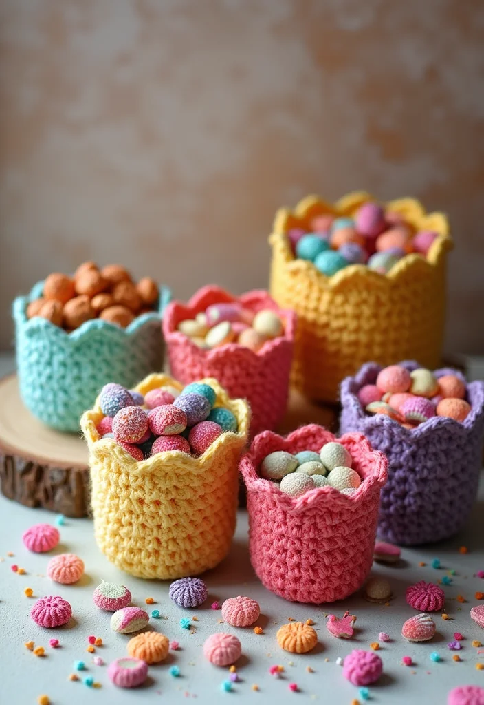 25 Easy Crochet Projects for Beginners You Can Finish Fast - 23. Cute Crochet Candy Holders