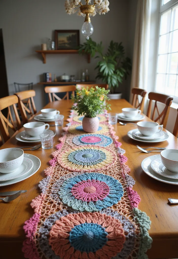 25 Easy Crochet Projects for Beginners You Can Finish Fast - 25. Charming Crochet Table Runners