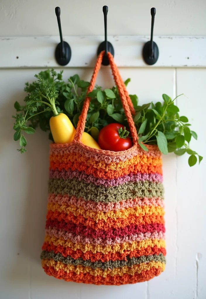 25 Easy Crochet Projects for Beginners You Can Finish Fast - 9. Stylish Crochet Market Bag
