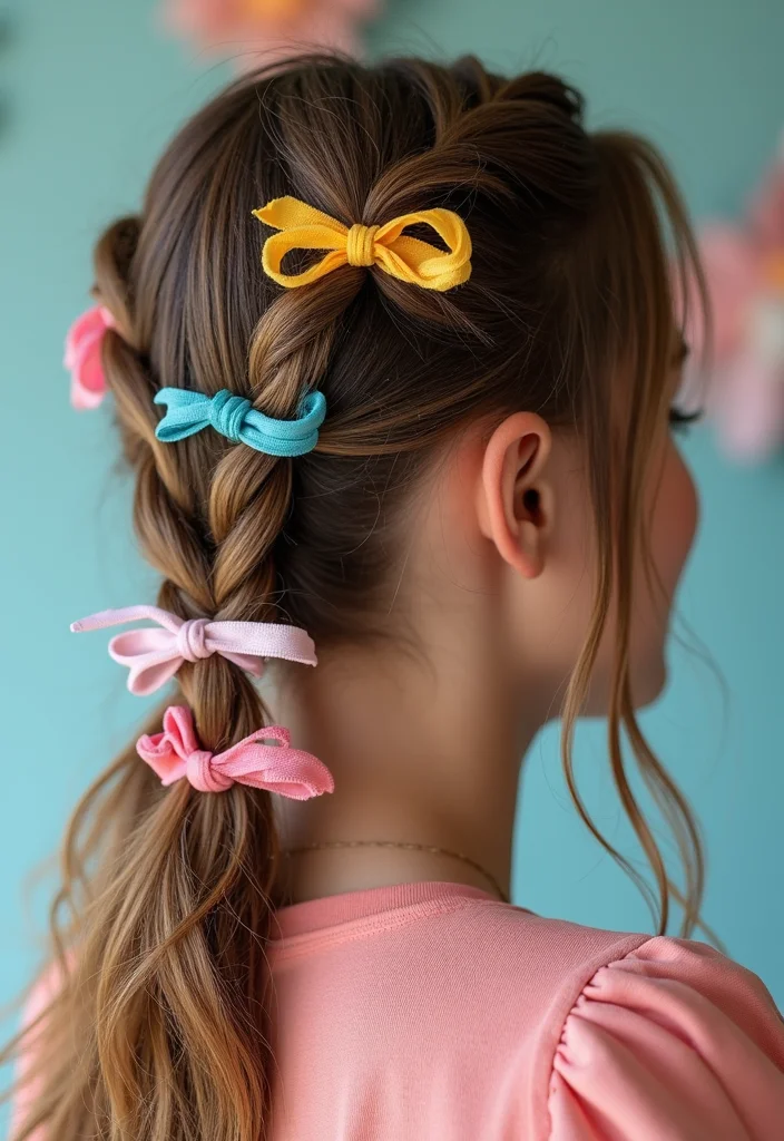 25 Gorgeous Half Braids Half Crochet Hairstyles to Try This Year - 21. Funky Half Braid with Hair Ties