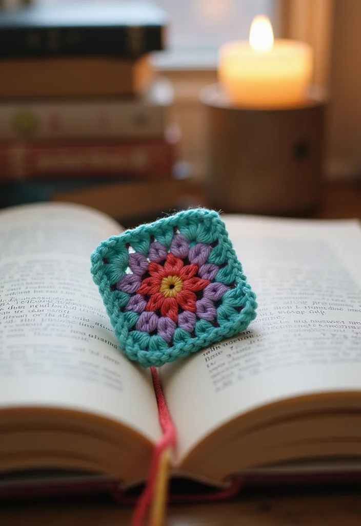 25+ Ideas on How to Crochet a Granny Square You’ll Love Trying - 13. Granny Square Bookmarks