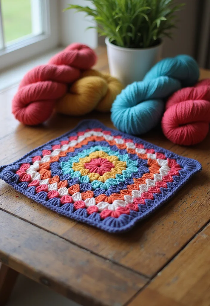 25 Practical Crochet Pot Holders Free Pattern Ideas for the Kitchen - 1. Classic Granny Square Pot Holder