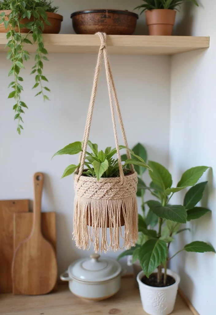 25 Practical Crochet Pot Holders Free Pattern Ideas for the Kitchen - 24. Boho Fringe Pot Holder