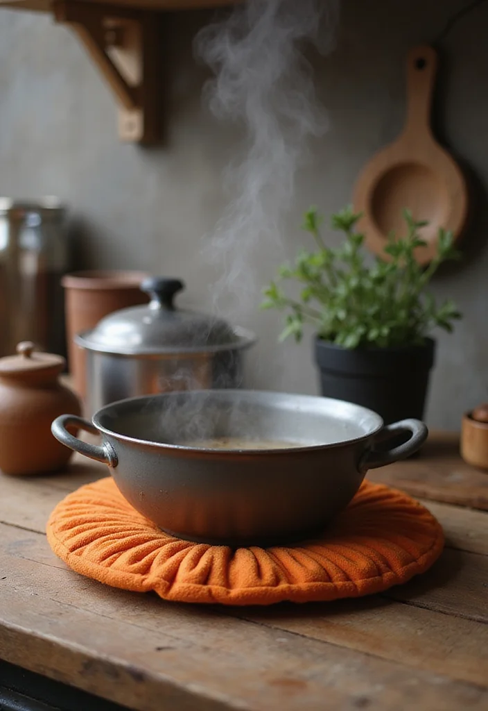 25 Practical Crochet Pot Holders Free Pattern Ideas for the Kitchen - 4. Simple Circle Pot Holder