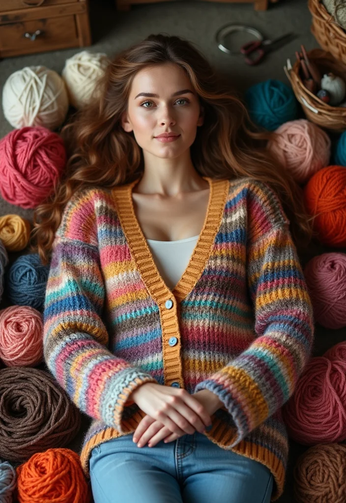 25 Stylish Crochet Cardigan Pattern Free Designs for All Seasons - 14. Knitted Patchwork Cardi