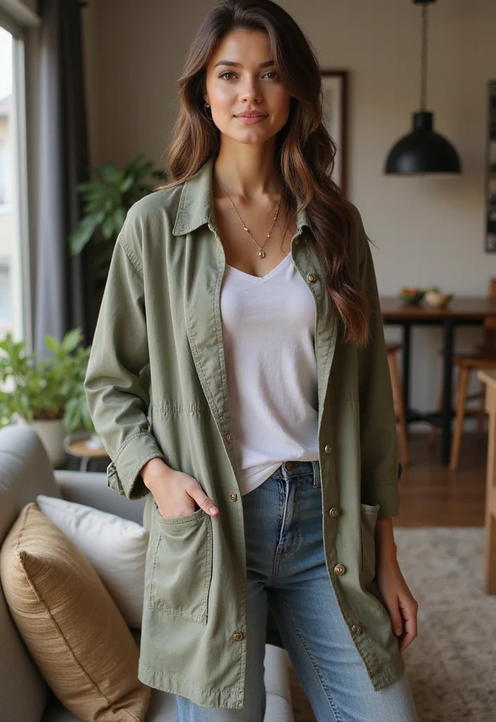 25 Stylish Crochet Cardigan Pattern Free Designs for All Seasons - 23. Open Front Utility Cardi