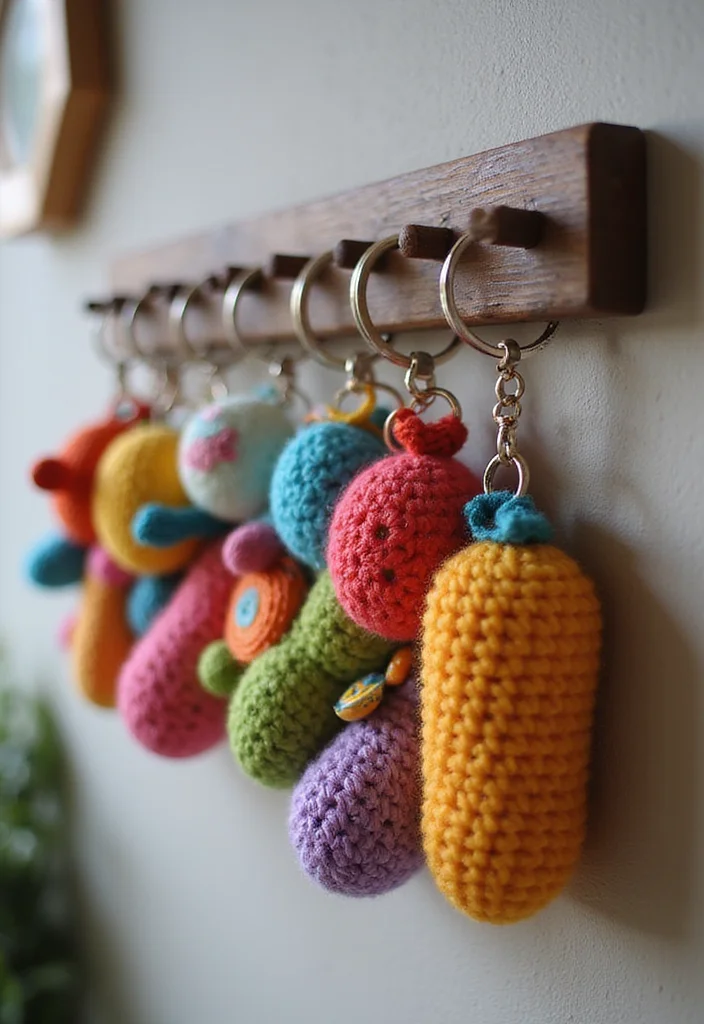 25 Trending Crochet Styles for Black Women to Refresh Your Look - 12. Whimsical Crochet Keychains