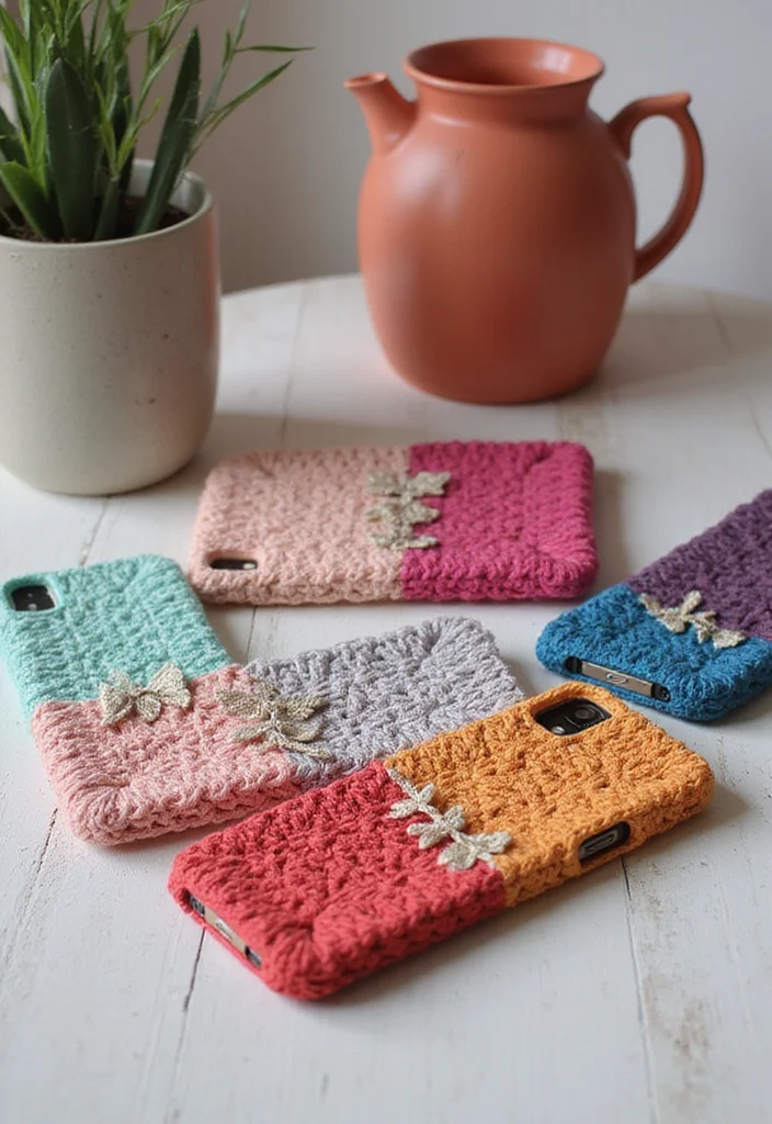25 Trending Crochet Styles for Black Women to Refresh Your Look - 15. Fun Crochet Phone Cases