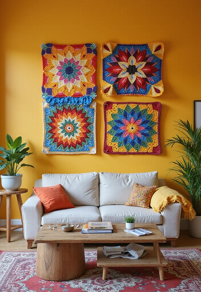 25 Unique Mosaic Crochet Patterns Free Charts to Try Today - 18. Dynamic Color Blocks