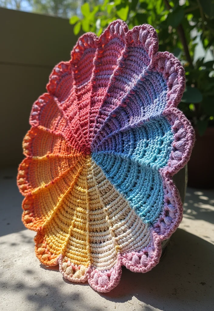 25 Unique Mosaic Crochet Patterns Free Charts to Try Today - 19. Textured Ombre