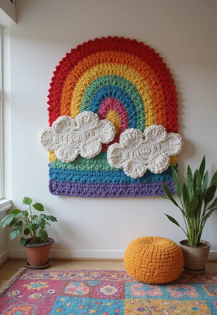 25 Unique Mosaic Crochet Patterns Free Charts to Try Today - 20. Rainbow Brights