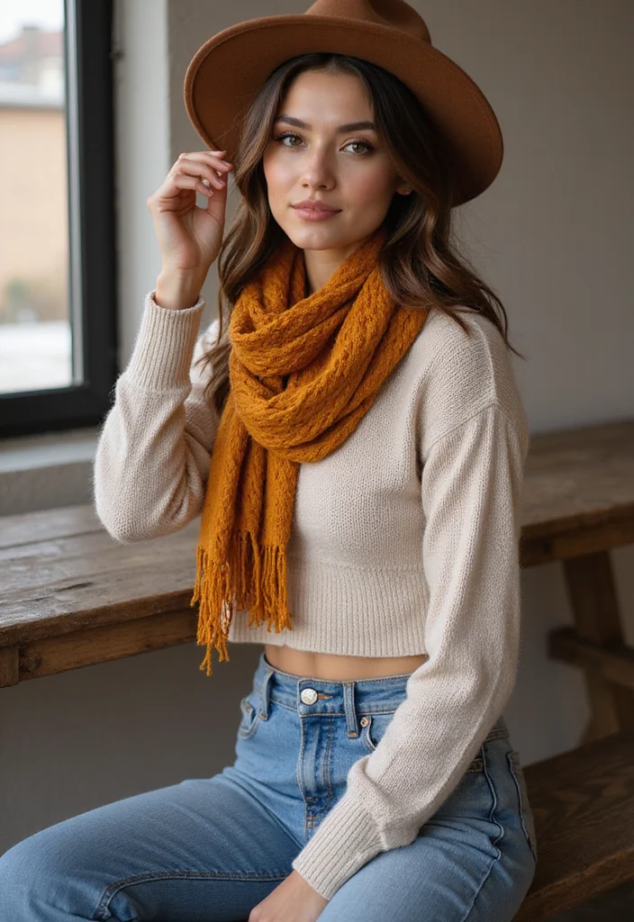 25 Warm Crochet Sweater Pattern Free Ideas for Cozy Days - 11. The Long-Sleeve Crop