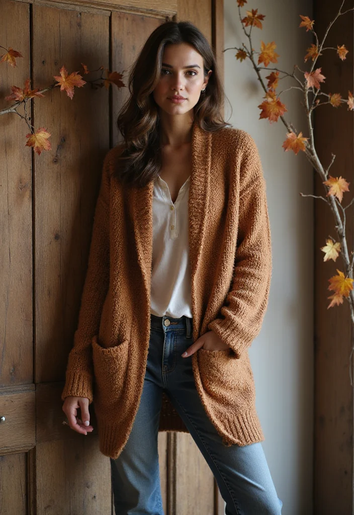 25 Warm Crochet Sweater Pattern Free Ideas for Cozy Days - 3. The Cozy Cardigan