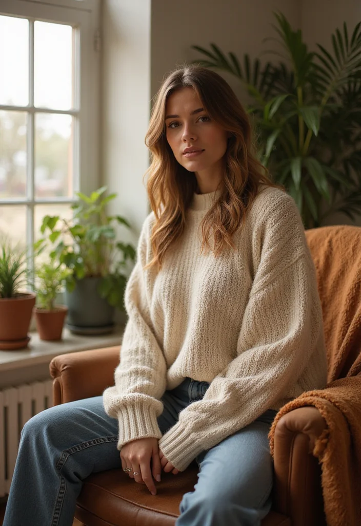 25 Warm Crochet Sweater Pattern Free Ideas for Cozy Days - 6. The Oversized Sweater