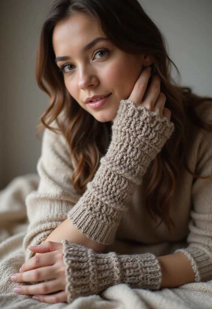 26 Cozy Crochet Fingerless Gloves Free Pattern Designs to Make - 19. Twisted Braids