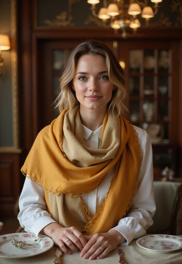 26 Gorgeous Crochet Shawl Pattern Free Ideas for Elegant Outfits - 18. Elegant Scarf Shawl