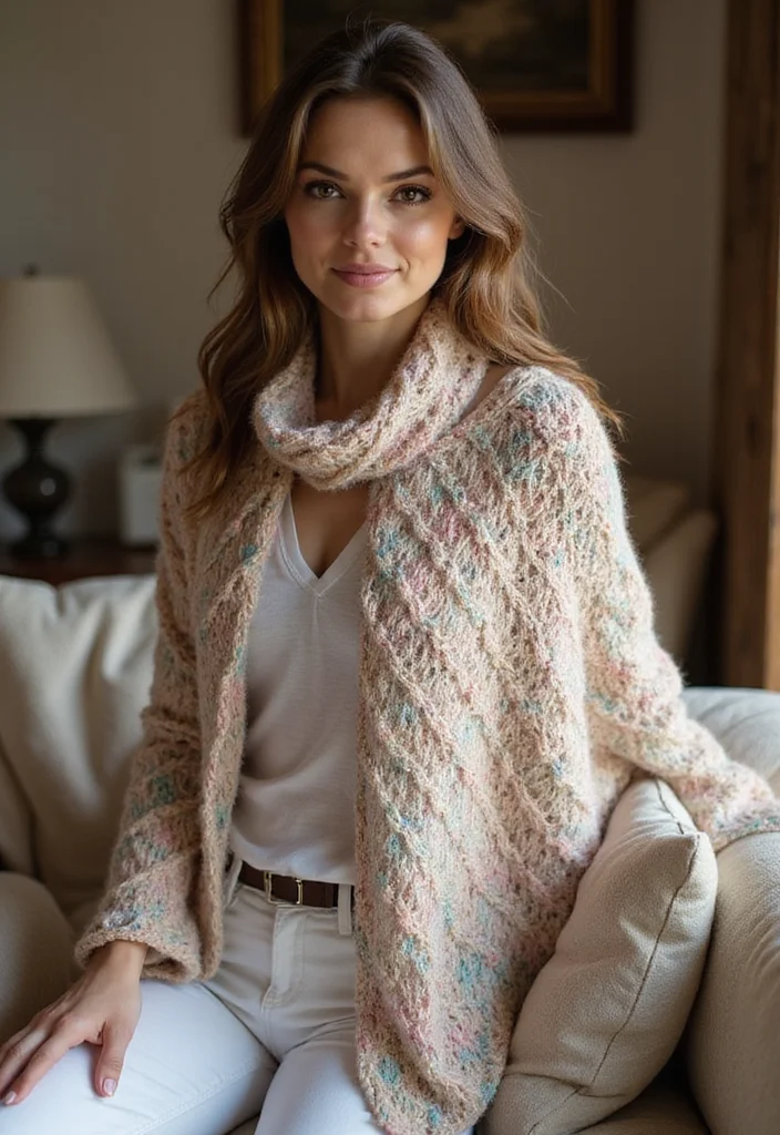 26 Gorgeous Crochet Shawl Pattern Free Ideas for Elegant Outfits - 3. Textured Ripple Shawl