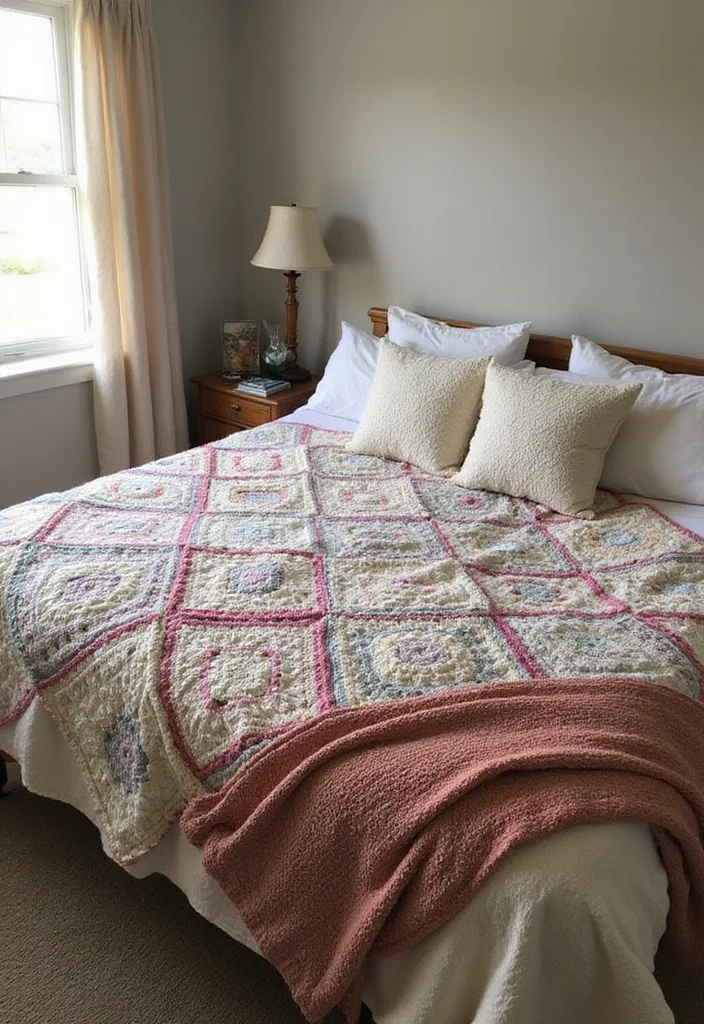 26 Granny Square Crochet Patterns Free Collections for Every Skill Level - 20. Granny Square Quilt