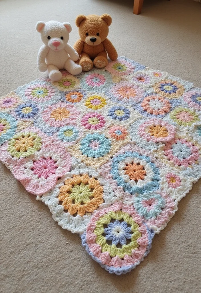 26 Granny Square Crochet Patterns Free Collections for Every Skill Level - 4. Baby Blanket with Granny Squares