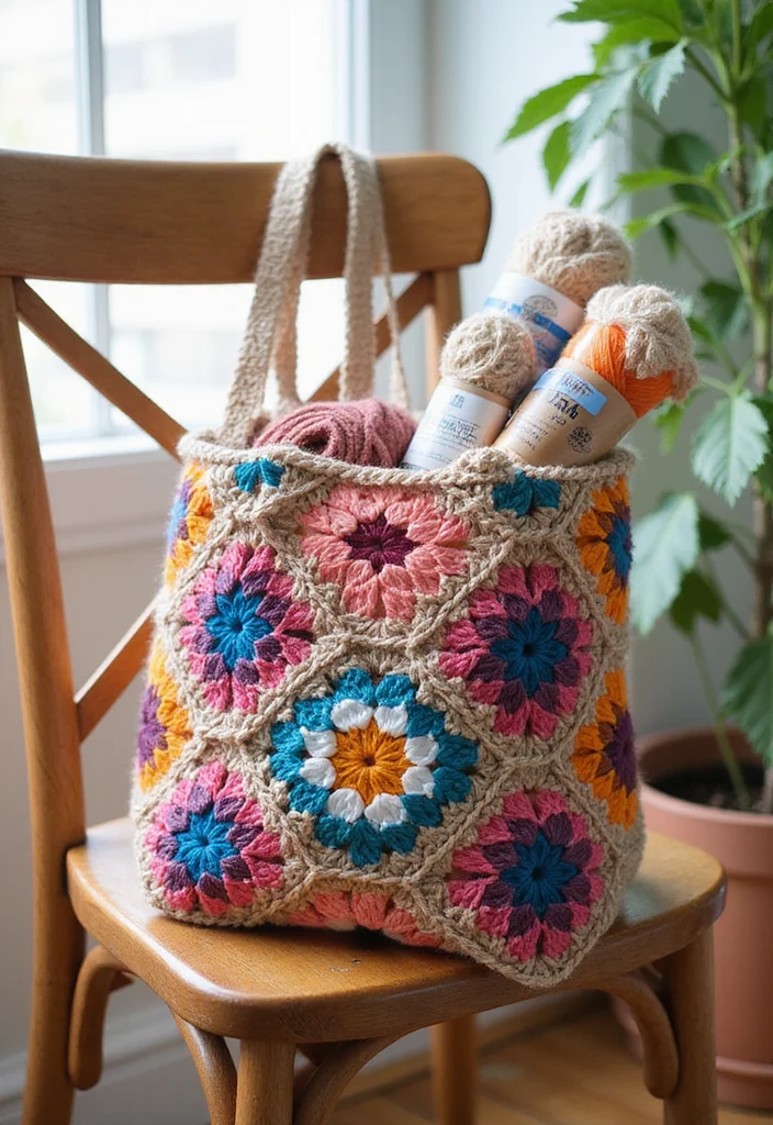 26 Granny Square Crochet Patterns Free Collections for Every Skill Level - 6. Granny Square Bag