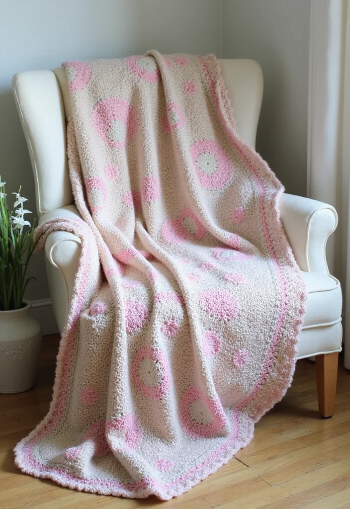 26 Stunning Lily of the Valley Crochet Ideas to Make at Home - 1. Lily of the Valley Throw Blanket