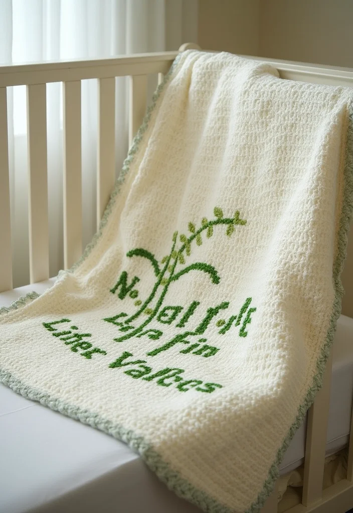 26 Stunning Lily of the Valley Crochet Ideas to Make at Home - 14. Lily of the Valley Baby Blanket