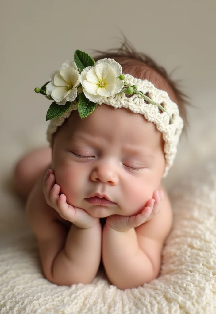 26 Stunning Lily of the Valley Crochet Ideas to Make at Home - 21. Lily of the Valley Baby Headband