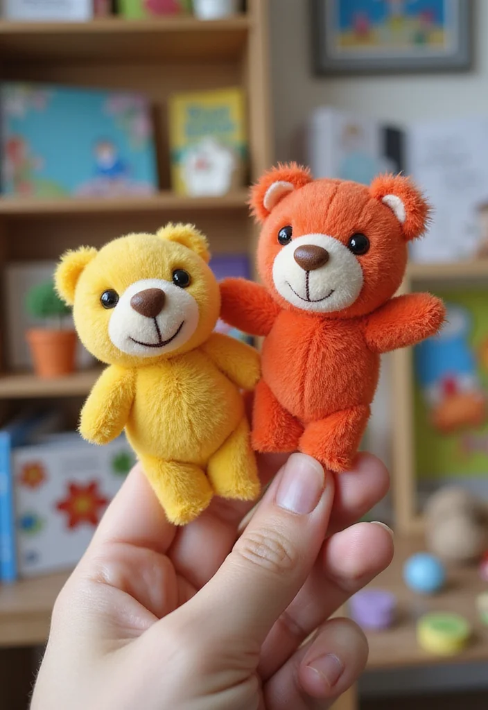 26 Sweet Crochet Teddy Bear Patterns Free Projects for Beginners - 14. Teddy Bear Finger Puppets