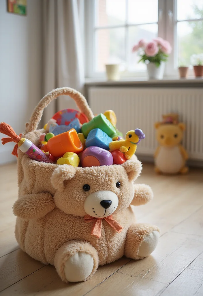 26 Sweet Crochet Teddy Bear Patterns Free Projects for Beginners - 18. Teddy Bear Toy Bag