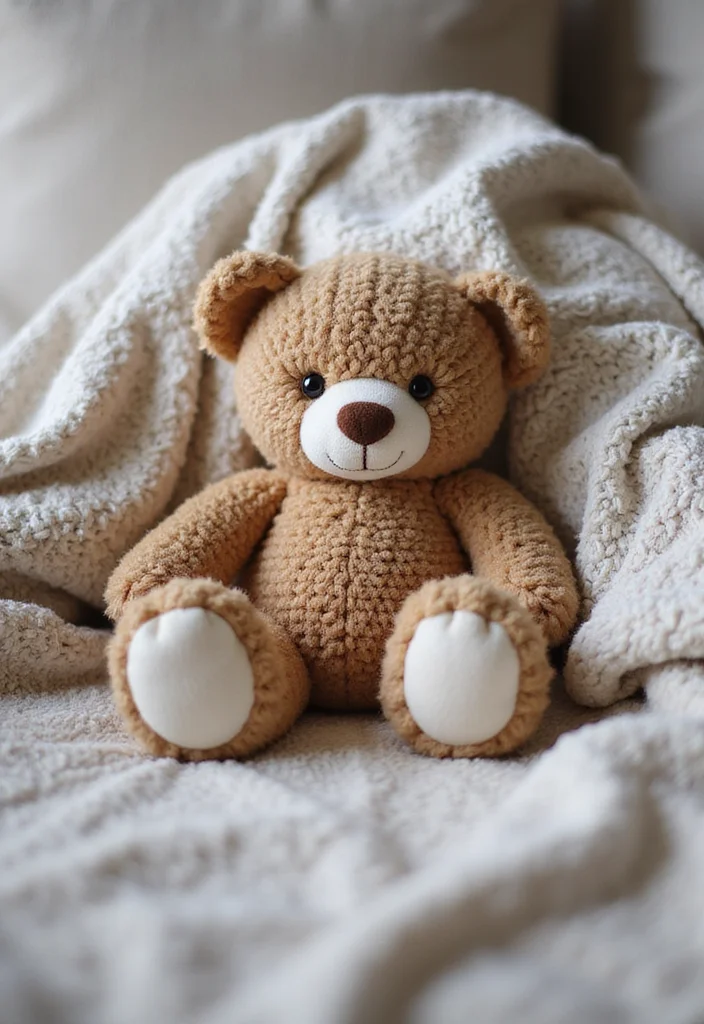 26 Sweet Crochet Teddy Bear Patterns Free Projects for Beginners - 2. Teddy Bear Lovey