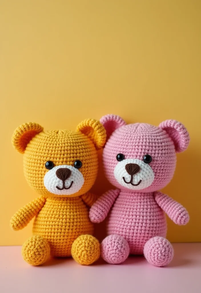 26 Sweet Crochet Teddy Bear Patterns Free Projects for Beginners - 25. Teddy Bear Friendship Dolls
