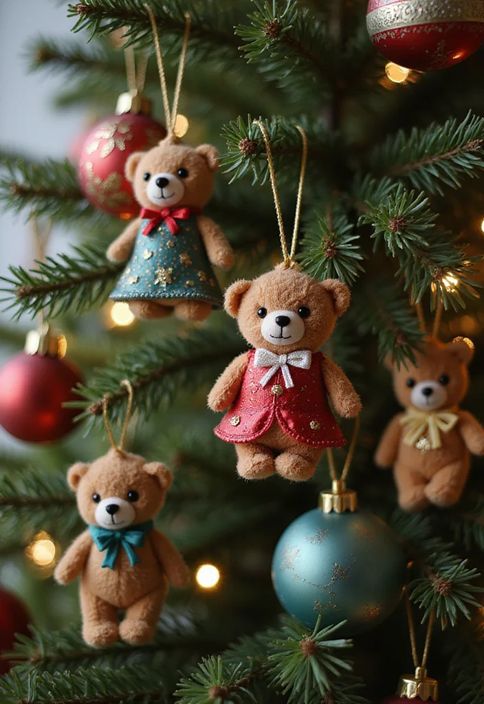 26 Sweet Crochet Teddy Bear Patterns Free Projects for Beginners - 9. Mini Teddy Bear Ornament