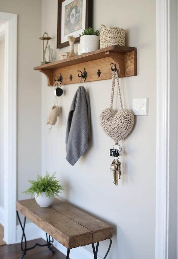 27 Charming Ideas on How to Crochet a Heart for Gifts & Decor - 12. Heart Key Holders