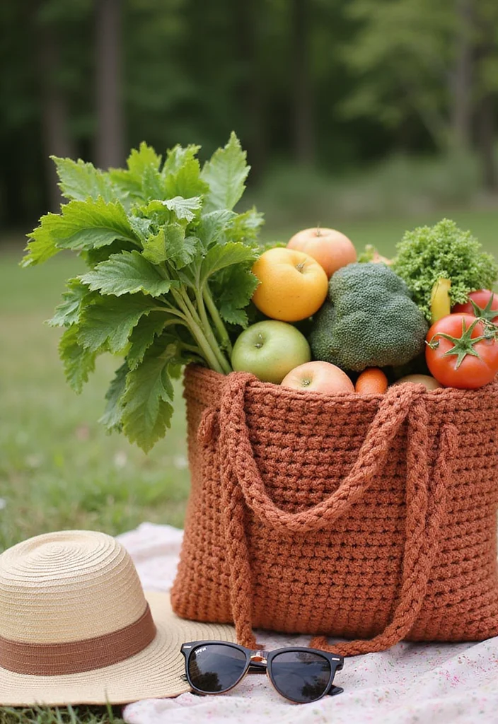 27 Chic Crochet Bag Patterns: Free Designs to DIY Quickly - 1. Boho Chic Market Tote